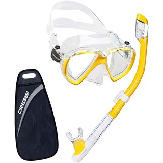 CRESSI SET OF RANGER MASK AND TAO DRY SNORKEL CLEAR ชุดอุปกรณ์ดำน้ำ หน้ากาก พร้อมท่อหายใจใต้น้ำ อุปกรณ์ดำน้ำ