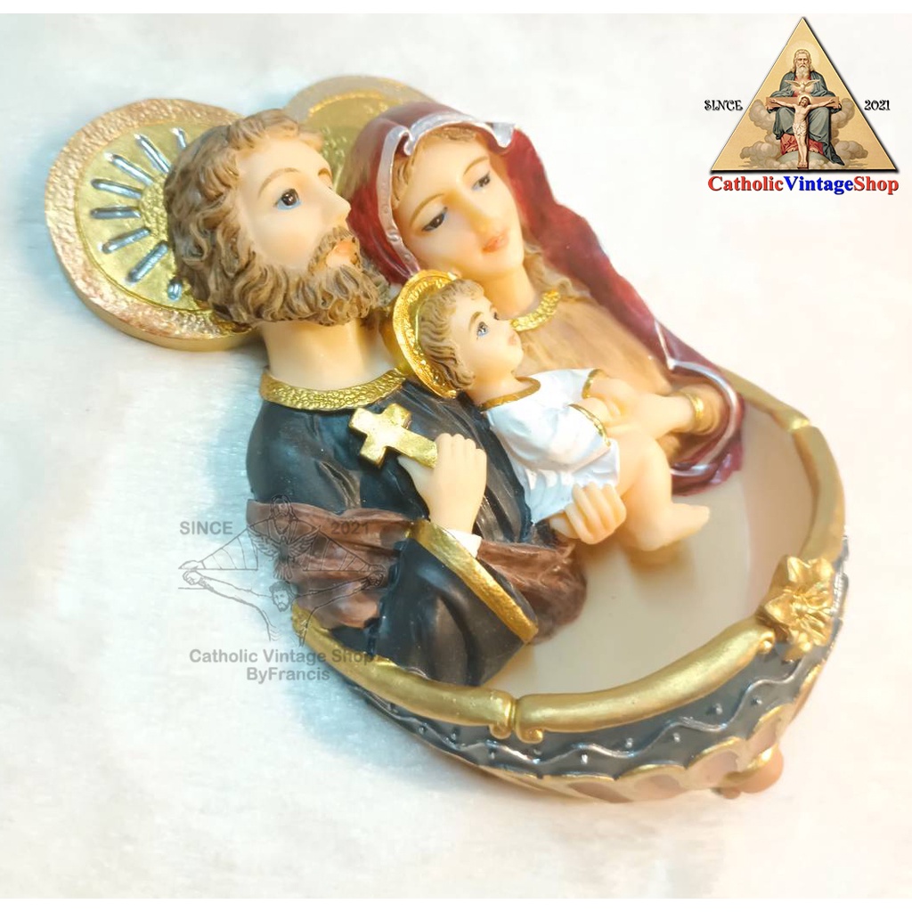 รูปปั้น-แขวนผนัง-ครอบครัวศักดิ์สิทธิ์-holy-family-เยซู-มารี-ยอแซฟ-คาทอลิก-คริสต์-statue-figurine-religion