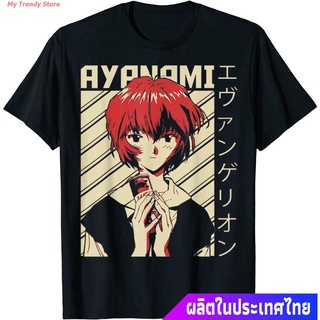My Trendy Store อีวานเกเลียนเสื้อยืดแขนสั้น Evangelion R.ei Anime Manga Character For Fan T-Shirt Evangelion Mens Women
