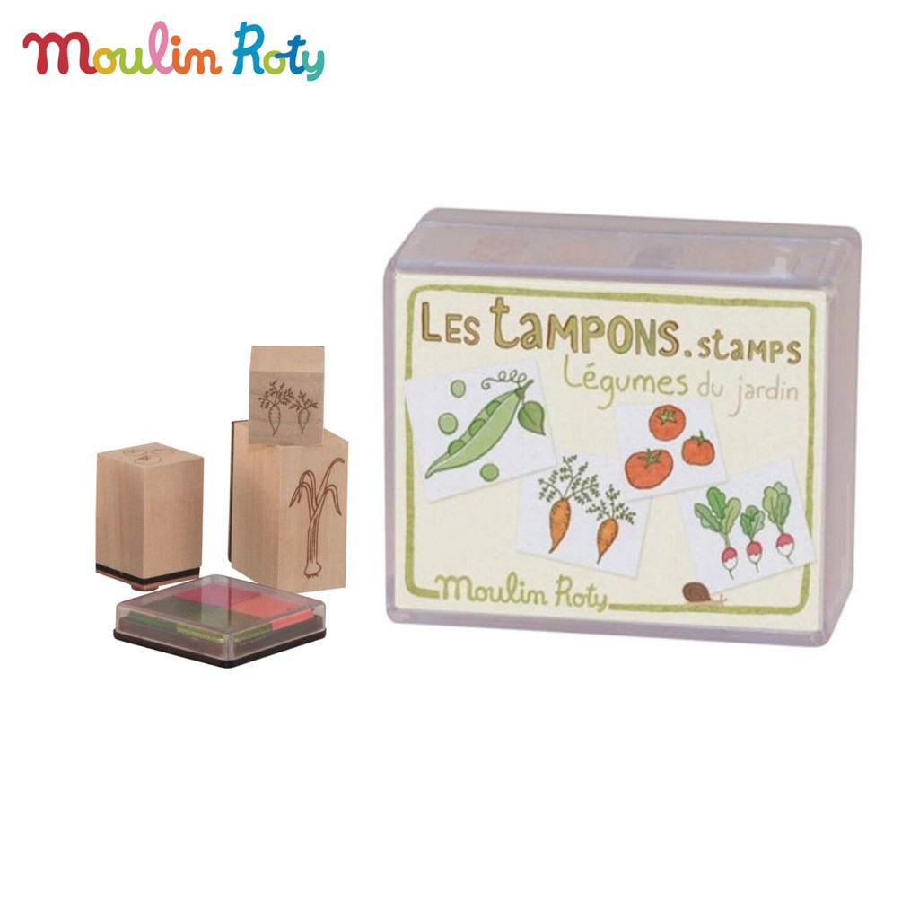 moulin-roty-ชุดตัวปั้มยาง-stamper-ลายผักสวนครัว-ถาดหมึก-mr-712294