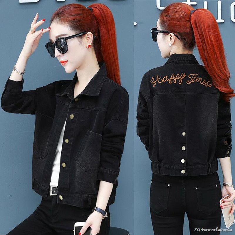 denim-แจ็คเก็ตผู้หญิงสั้น-2020-ฤดูใบไม้ผลิและฤดูใบไม้ร่วงใหม่แจ็คเก็ตเกาหลี-slim-ขนาดใหญ่-denim-top-ฤดูใบไม้ผลิสั้น