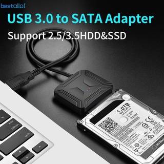 ภาพหน้าปกสินค้าSATA ไปยัง USB 3.0 อะแดปเตอร์สาย 2.0 ถึง Sata Converter สำหรับ Samsung Seagate WD 2.5 3.5 HDD SSD ฮาร์ดไดรฟ์ USB Sata Adapter Best ที่เกี่ยวข้อง