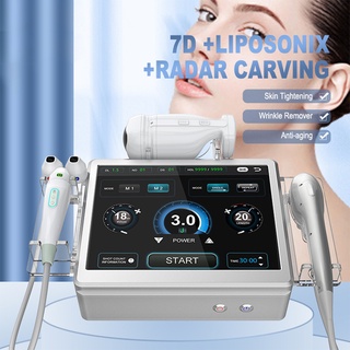 7D HIFU Wrinkle Removal Machine Liposonic Vmax 3 in 1 Anit-aging Body Slimming Weight Loss Skin tightening Face Lifting