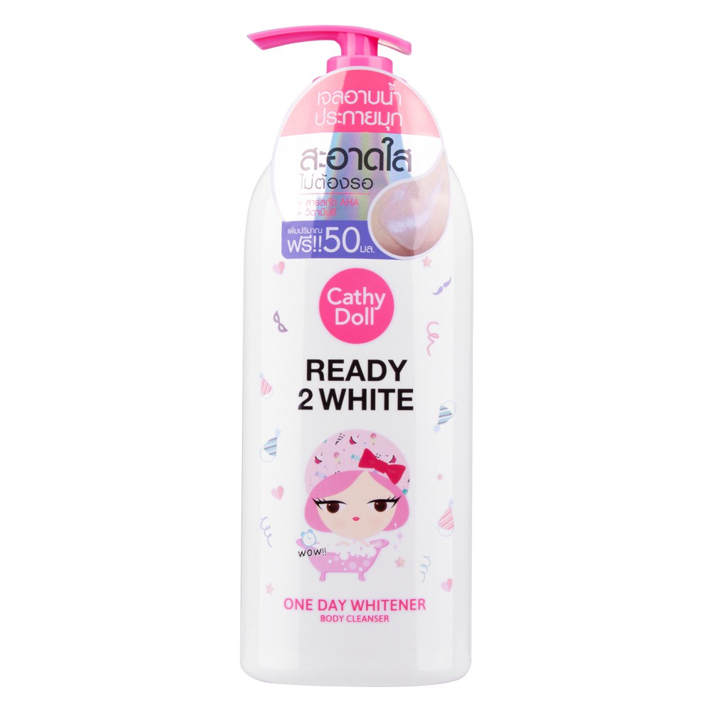 cathy-doll-เรดี้ทูไวท์-วันเดย์ไวท์เทนเนอร์บอดี้คลีนเซอร์-500ml