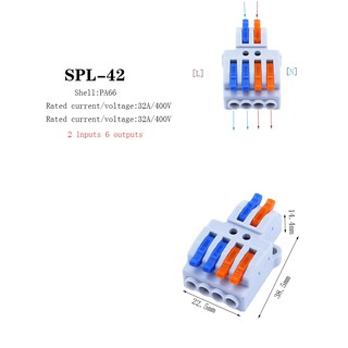 ภาพขนาดย่อของภาพหน้าปกสินค้าข้อต่อสายไฟ ขั้วต่อสายไฟ เต๋าต่อสาย แผงต่อสายไฟ PCT-212 PCT-213 PCT-215 SPL จากร้าน duoinside บน Shopee ภาพที่ 7