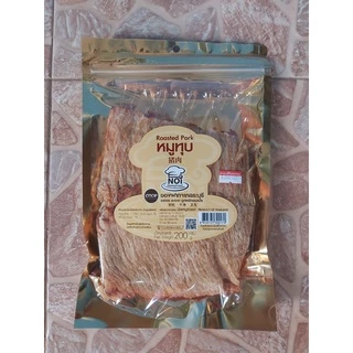 หมูทุบ เกรดAA ตราน้อยหมูสวรรค์ ผลิตจากหมูคุณภาพดี นุ่มไม่เหนียว สินค้าโอทอป จ.สระบุรี มีอย. ขนาด200g photo