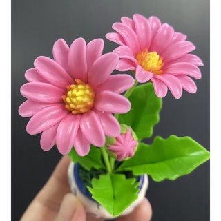 ดอกเยอบิร่า ขนาดจิ๋ว ดอกไม้ประดิษฐ์ ทำจากดินไทย