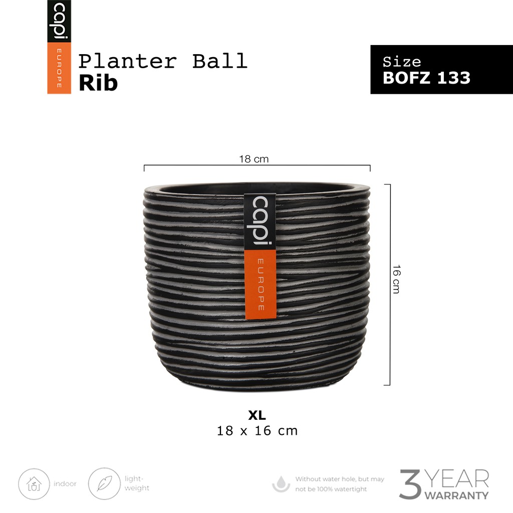 bofz-133-planter-ball-rib-size-d-18-x-h-16-cm-กระถางต้นไม้-modern-แบรนด์-capi-europe