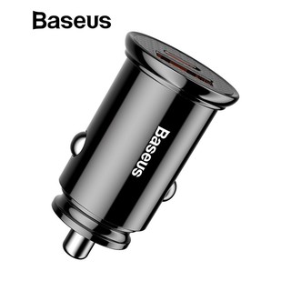 Baseus Mini Quick Charge Car Charger 30W USB + Type-C อุปกรณ์ชาร์จมือถือในรถยนต์ หัวชาร์จรถ ที่ชาร์จในรถ