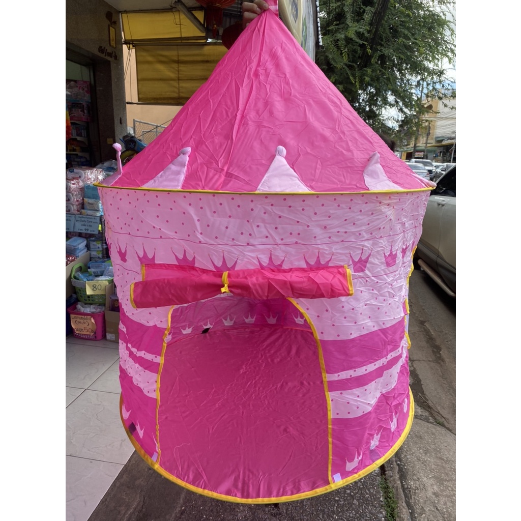 บ้านบอล-เต้นท์ปราสาท-เจ้าหญิงสีชมพู-สินค้าพร้อมส่ง