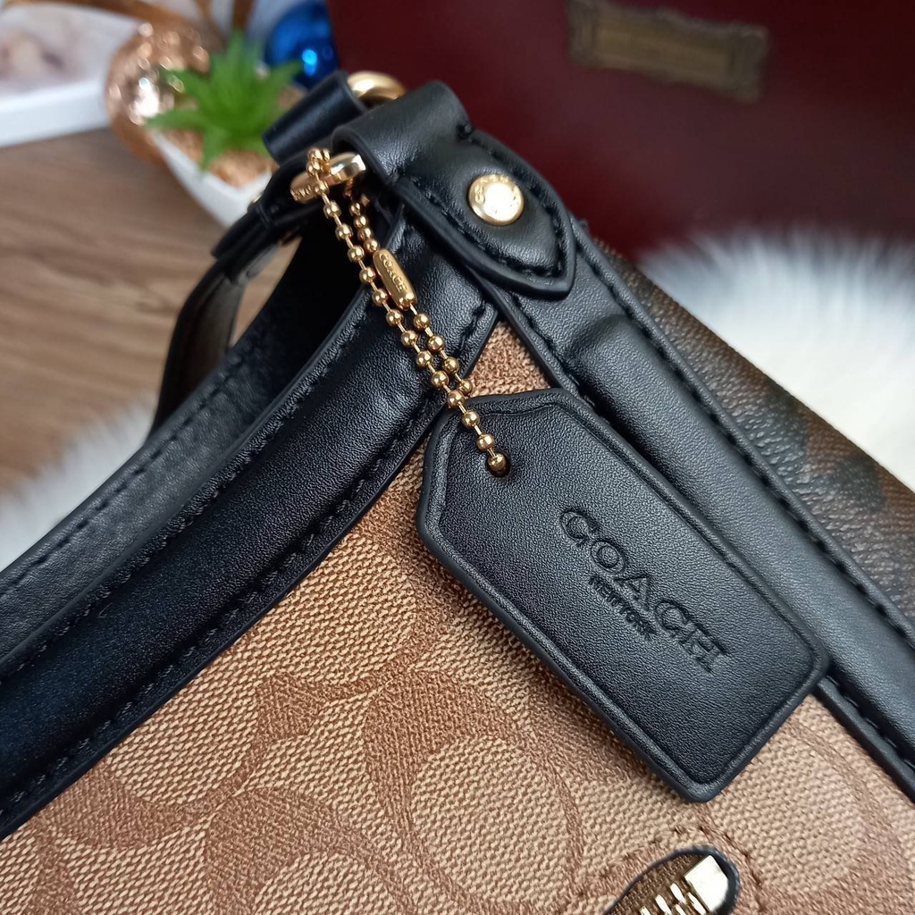 แท้-factory-coach-kristy-shoulder-bag-in-signature-canvas