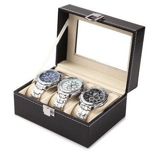 new-alitech-watch-box-3-6-10-12-grid-leather-display-jewelry-case-organizer-กล่องนาฬิกา-กล่องเก็บนาฬิกาข้อมือ