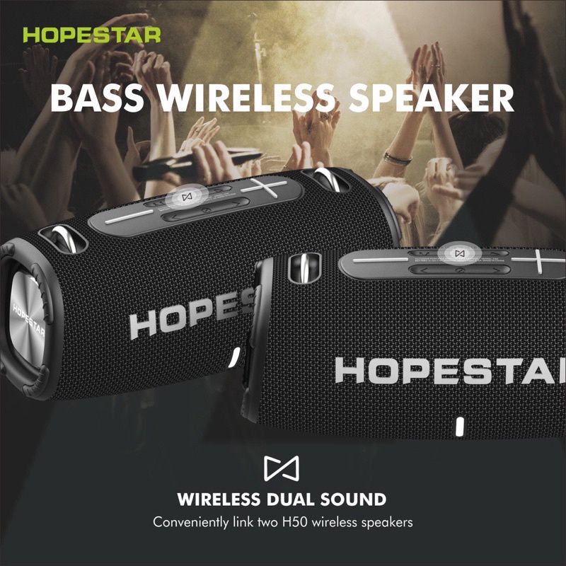 hopestar-h50-h53ลำโพงบลูทูธ-ของแท้-100-กันน้ำกลางแจ้งheavy-bassคอลัมน์ซับวูฟเฟอร์soundbar