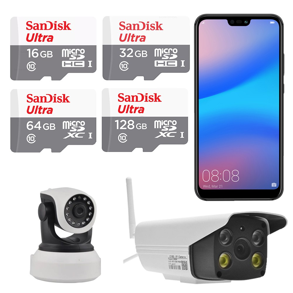 ภาพสินค้าSanDisk Ultra Micro SDcard Class10 16GB 32GB 64GB 128GB (SDSQUNR) เมมโมรี่การ์ด กล้องวงจรปิดไร้สาย กล้อง Ip camera TF Card Micro SD จากร้าน sjcam_officialstore บน Shopee ภาพที่ 2