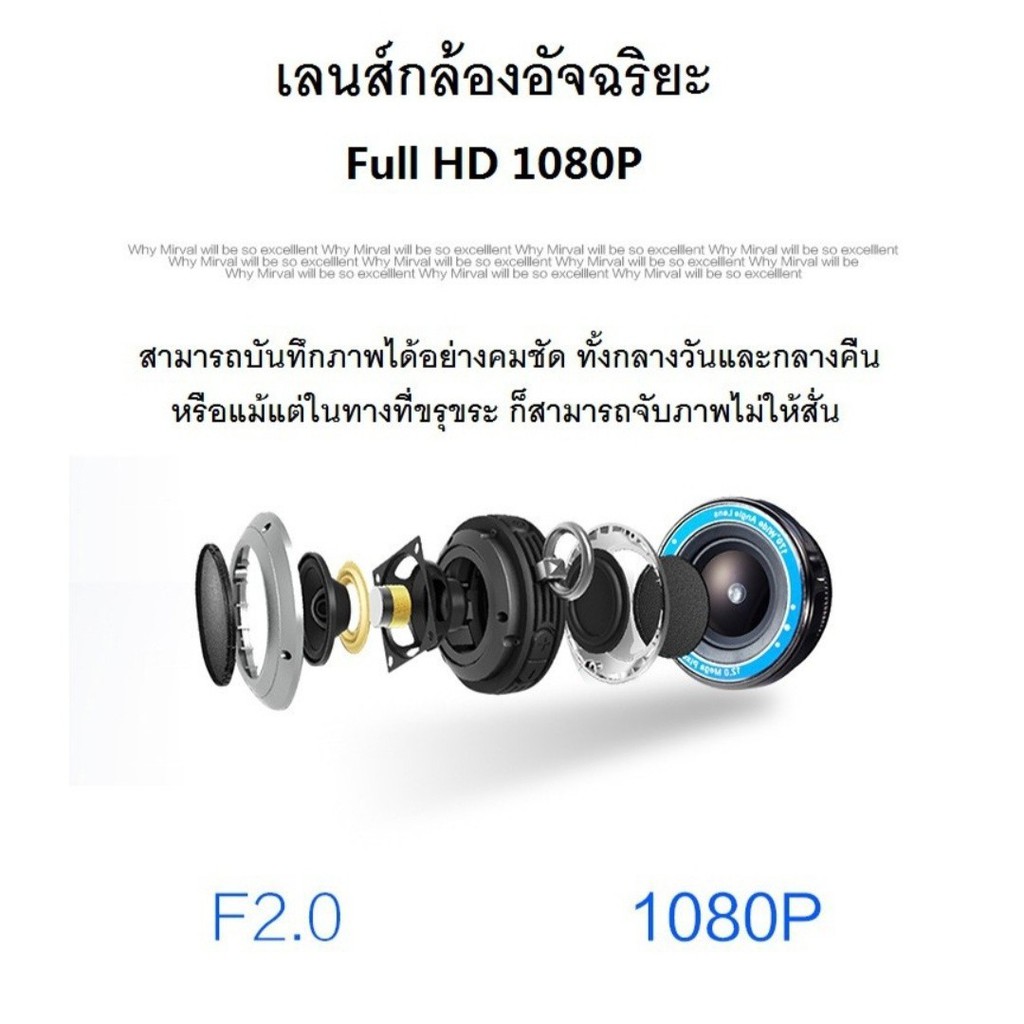 กล้องติดในรถ-กล้องบันทึกในรถ-กล้องในรถ-กล้องติดรถยนต์หน้าหลัง-ccam-รุ่น-c1100