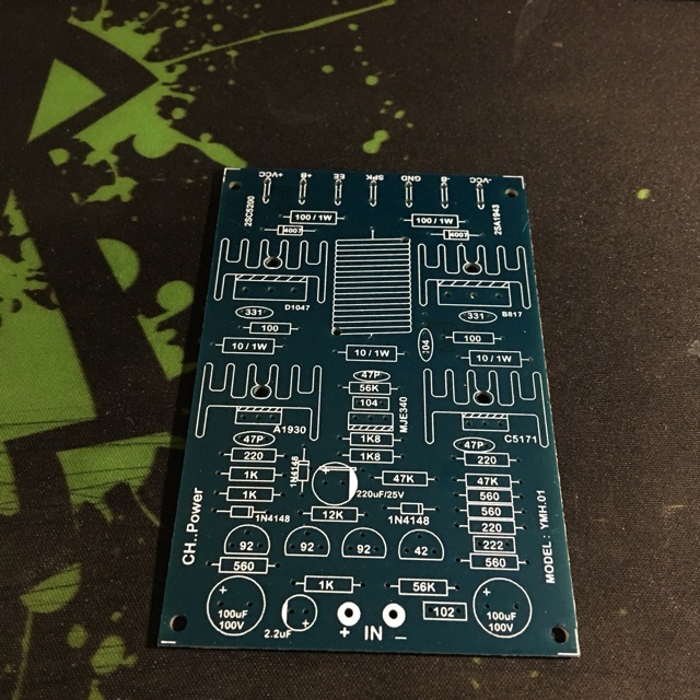 บอร์ดแอมป์-pcb-เครื่องขยายเสียง-ymh-ยามาฮ่า-ไดร์2ชั้น