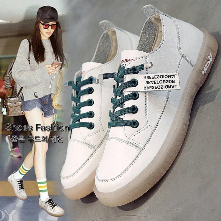 ภาพหน้าปกสินค้าพร้อมส่ง ️( TX147) Hiso รองเท้าผ้าใบผู้หญิง รองเท้าผูกเชือก จากร้าน shoes_fashion_store บน Shopee