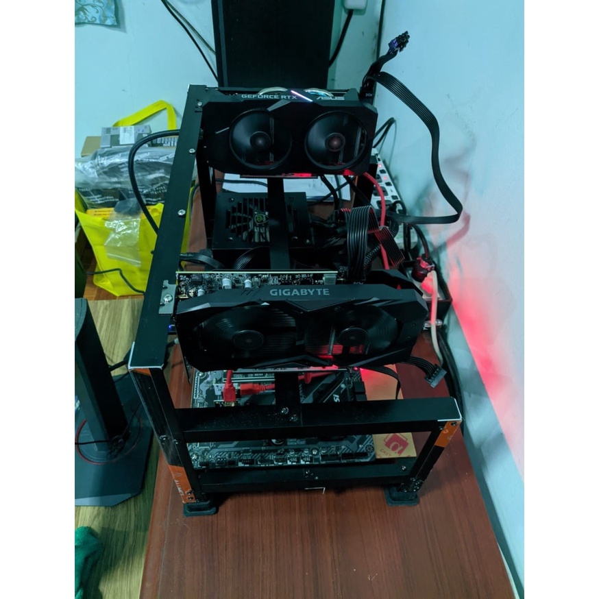 ภาพสินค้าริกอลูมิเนียม 4 GPU bitcoin rig เคสอลูมิเนียม แท่นขุดบิทคอย ริก เคส บิทคอย จากร้าน mike_mining28 บน Shopee ภาพที่ 2