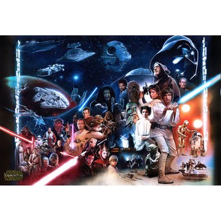 โปสเตอร์ หนัง สตาร์ วอร์ส ซาก้า STAR WARS SAGA 1977- 2005 POSTER 24”x35” นิ้ว Episode I II III IV V VI Space Movie v2