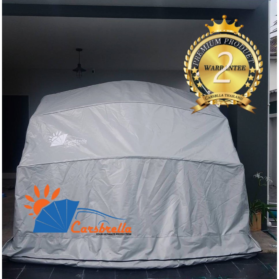 เต็นท์จอดรถพับเก็บได้-โรงจอดรถสำเร็จรูป-carsbrella-รุ่น-easy-สำหรับรถยนต์ที่มีขนาดเล็กทุกรุ่น