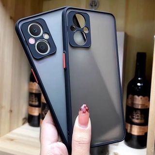 รุ่นใหม่ !!! Case OPPO Reno 7z เคสออปโป้ เคสกันกระแทก กันลอยกล้อง ปุ่มสีผิวด้าน ขอบนิ่มหลังขุ่น Reno7z