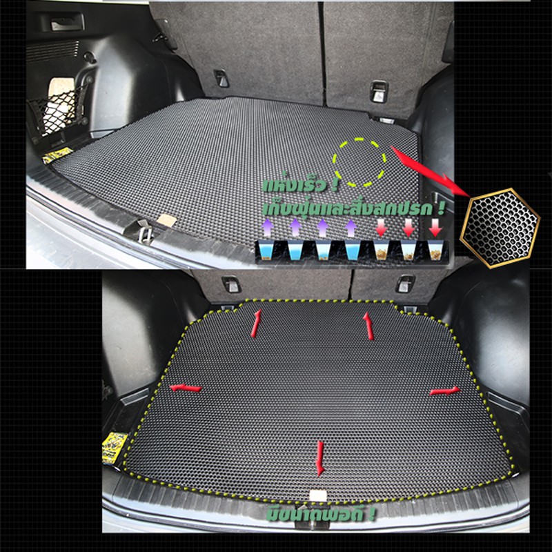 honda-cr-v-gen4-2012-2016-trunk-option-a-พรมรถยนต์เข้ารูป2ชั้นแบบรูรังผึ้ง-blackhole-carmat