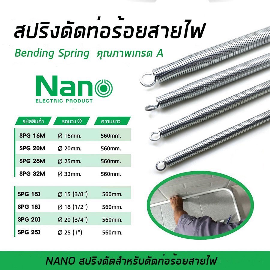 สปริงดัดท่อ-สปริงดัดท่อร้อยสายไฟ-nano-สปริงดัดท่อpvc