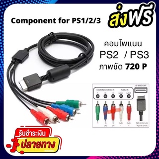 ภาพขนาดย่อของสินค้าสายคอมโพ HDMI/AV สำหรับ Ps2/Ps3ภาพคมชัด