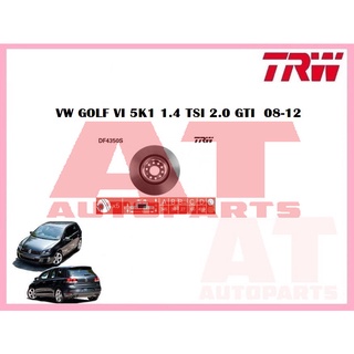 จานเบรคหน้า DF4350S VW GOLF VI 5K1 1.4 TSI 2.0 GTI  08-12 ยี่ห้อTRW ราคาต่อคู่