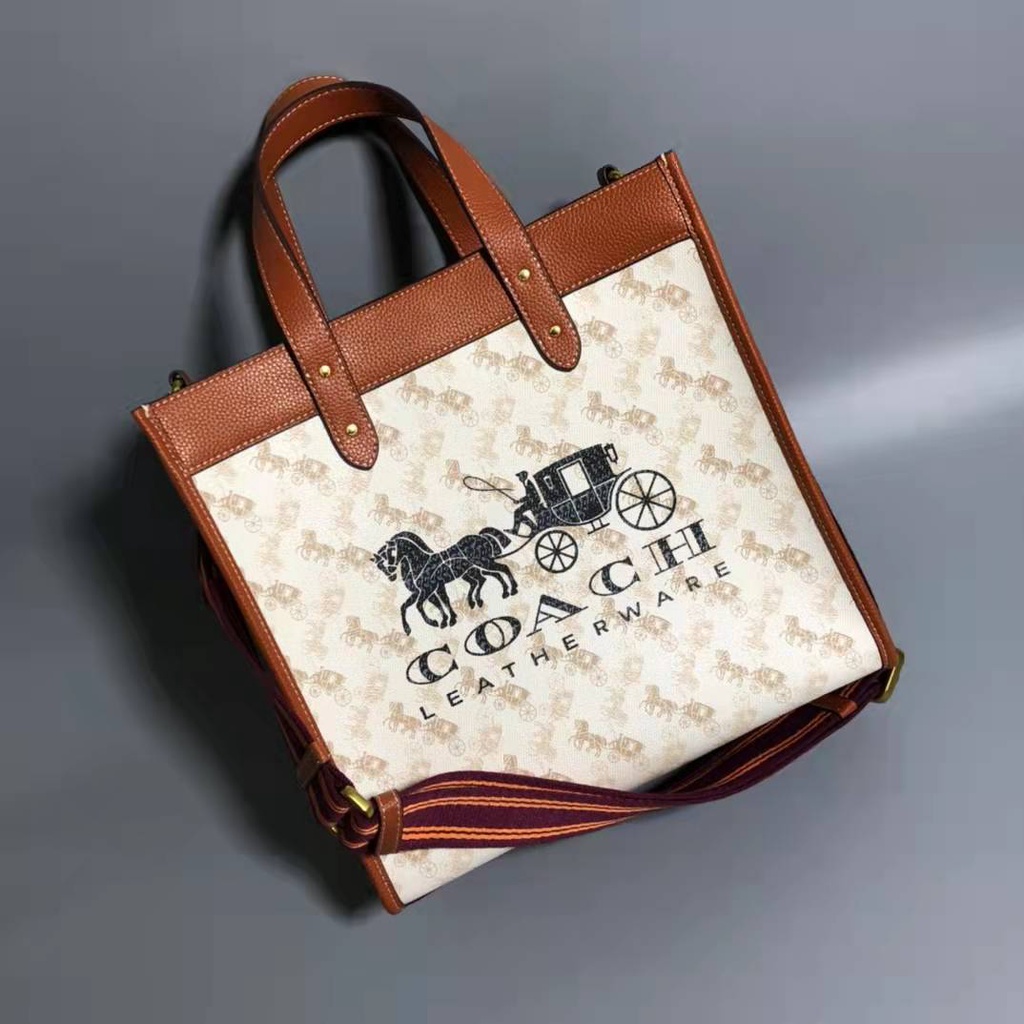 outlet-ส่วนลด-coach-8461-กระเป๋าสตรีแฟชั่นกระเป๋าโท้ทคลาสสิกขนาดใหญ่อินเทรนด์แบบพกพา