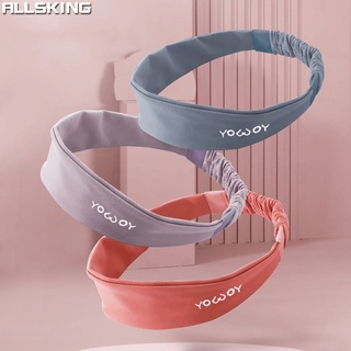 Allsking ผ้าคาดศีรษะ ผ้าคาดผม ที่คาดผม เหมาะกับใส่เล่นกีฬา เข้ายิม สายรัดผม Sport headband ที่คาดผมใส่วิ่ง ซับเหงื่อ