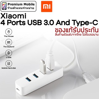 สินค้า Xiaomi สายเชื่อมต่อ 4 Port USB 3.0 HUB And 1 Port Type-C พร้อมสายเชื่อมต่อ Adapter For PC Laptop