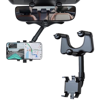 Ankndo 360° ที่วางโทรศัพท์กระจกมองหลัง สําหรับติดรถยนต์ และที่วาง GPS แบบหมุนได้ ที่วางโทรศัพท์ในรถยนต์ แบบปรับได้