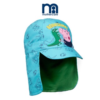 🌟พร้อมส่ง🌟 หมวกแก็ปพร้อมผ้ากันแดดสำหรับเด็ก mothercare George Pig Sun Protection Keppi Hat