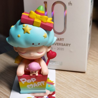 【ของแท้】POPMART ตุ๊กตาฟิกเกอร์ ครบรอบ 10 ปี