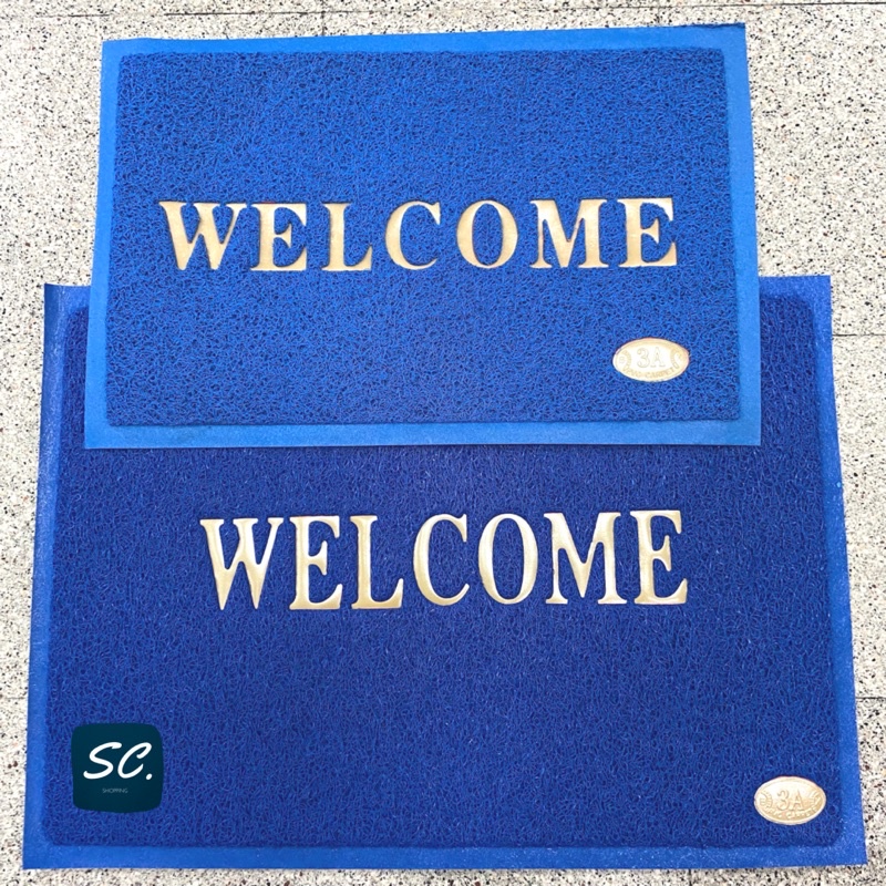 พรม Welcome ใยไวนิล ดักฝุ่น ยาง PVC ขนาด 40x60 CM / 50x70 CM ของดีมี ...
