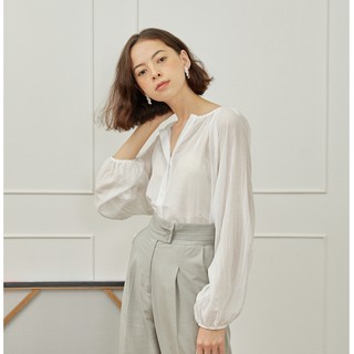 Tiramisu blouse เสื้อแขนยาว ผ้าคอตตอนสไตล์เกาหลี นุ่ม เบา โปร่งกำลังดี