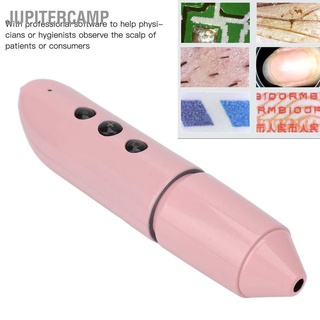 Jupiter เครื่องวิเคราะห์สุขภาพหนังศีรษะ ไร้สาย 100X กล้อง 2MP สีชมพู สําหรับตรวจจับหนังศีรษะ