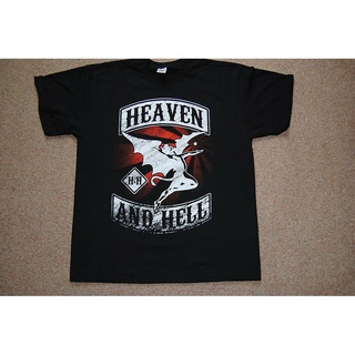 [S-5XL] เสื้อยืด พิมพ์ลายโลโก้ Heaven Hell Chopper Sabbath Dio Iommi สีดํา คุณภาพดี สําหรับผู้ชาย