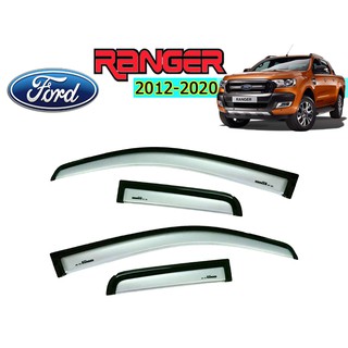 กันสาด/คิ้วกันสาด ฟอร์ด เรนเจอร์ Ford Ranger ปี 2012-2020 2 ประตู + แคป สีบรอนซ์