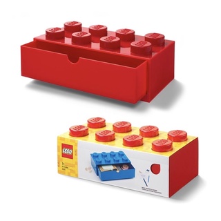 กล่องลิ้นชักตั้งโต๊ะเลโก้ LEGO Desk Drawer Brick 8 สีแดง