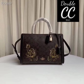 (แท้ 💯%‼) Coach ZOE CARRYALL IN SIGNATURE CANVAS