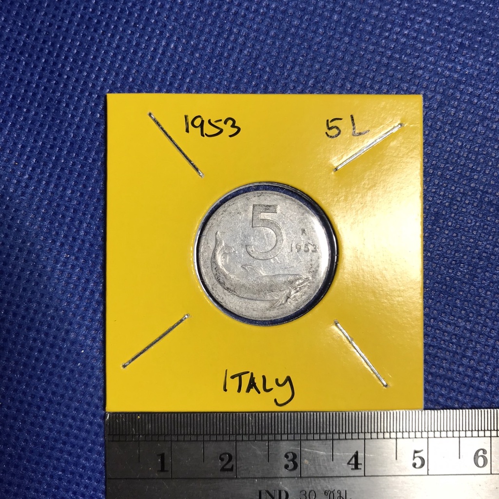 เหรียญสะสม-ึ15386-ปี1953-ประเทศอิตาลี-5-lire-ของแท้