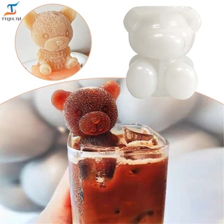 【TTLLIP】3D Ice Cube Maker Little Bear DogShape Chocolate Tray Ice Cream DIY Tool Whiskey Wine Cocktail Ice Cube Silicone Mold