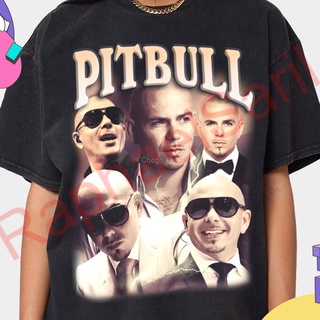 เสื้อยืด พิมพ์ลาย Pitbull 90S 90 สไตล์วินเทจ ฮิปฮอป เรโทร