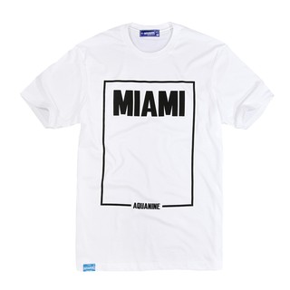 T-shirt  เสื้อยืด AQUANINE - MIAMI (สีขาว)S-5XL