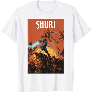 เสื้อยืด พิมพ์ลายการ์ตูน Marvel Comixology Shuri And Iron Man สําหรับผู้ใหญ่