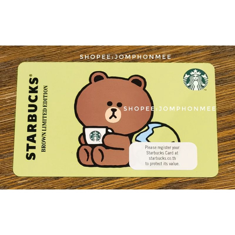 ภาพหน้าปกสินค้า2021 Starbucks​ Thailand​ X​ LINE​FRIENDS​ CARD​ EARTH DAY​ BROWN​ LIMITED​ EDTION จากร้าน jomphonmee บน Shopee