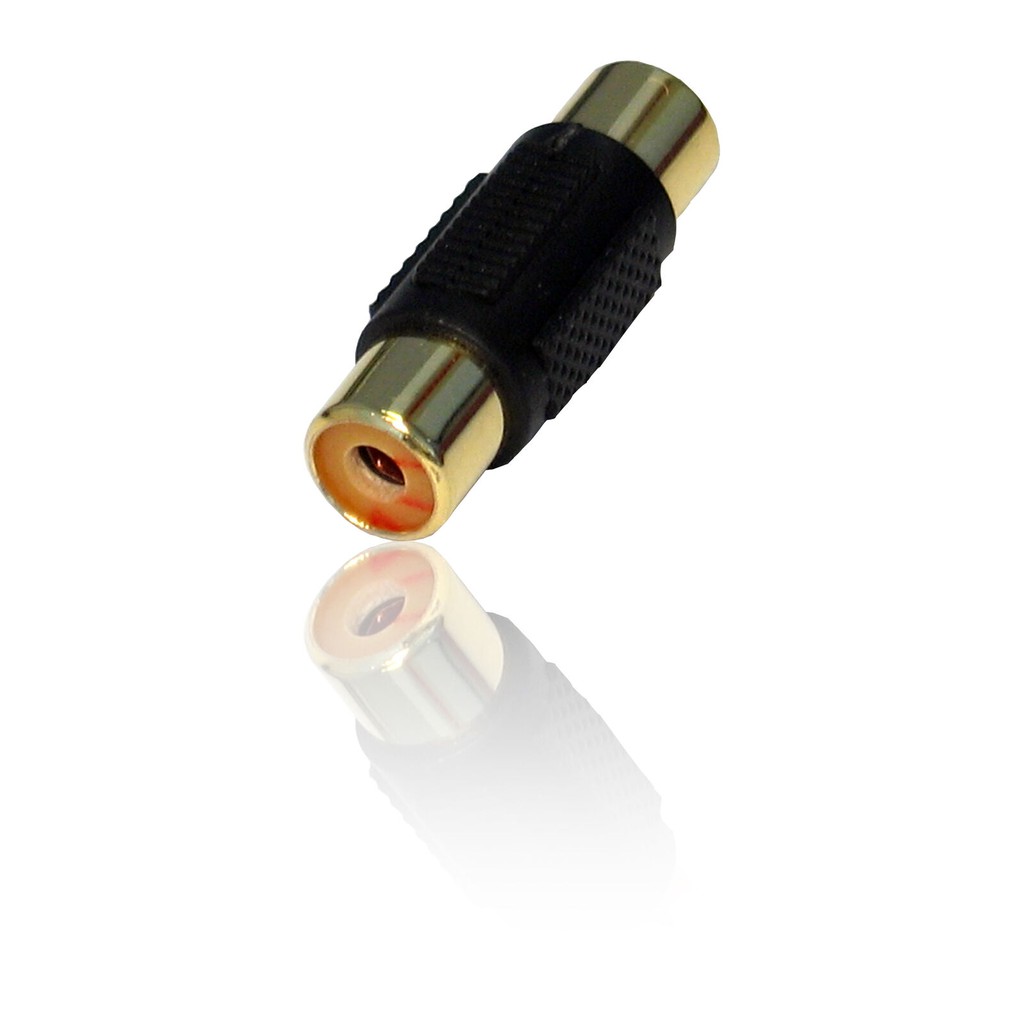 อะแดปเตอร์แปลงหัวต่อสายสัญญาณเสียง-ภาพ-single-rca-phono-coupler-female-to-female-audio-video-connector-adaptor-gold