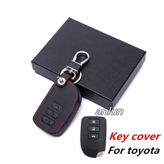 【Ready Stock】ซองหนังกุญแจรถยนต์ Toyota Yaris Ativ / Vios 3 Button (Smart Key)